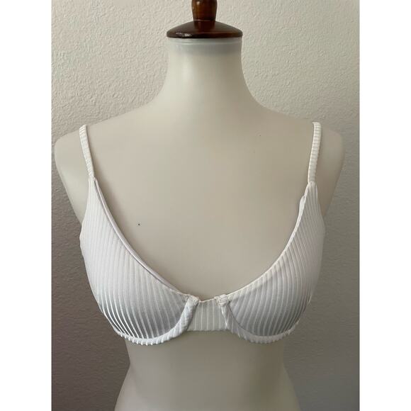 Kenny Flowers Swim Bikini Top Ribbed Santorini Swimwear - Picture 1 of 11